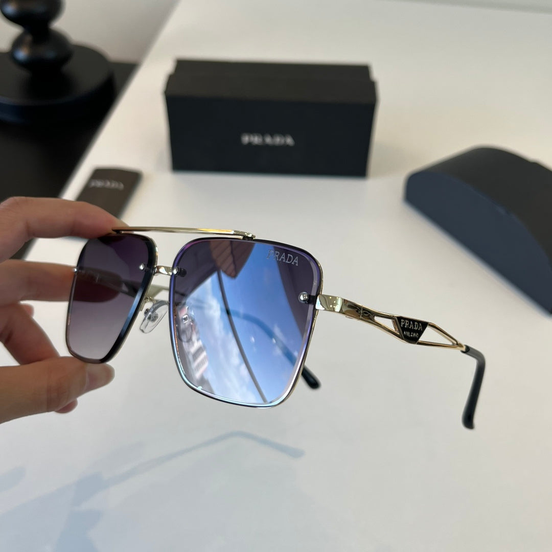 Prada Polarized Fashion Silver Lens Sunglasses for Men - 382613 - detail image 4