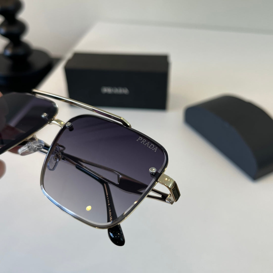 Prada Polarized Fashion Silver Lens Sunglasses for Men - 382613 - detail image 8