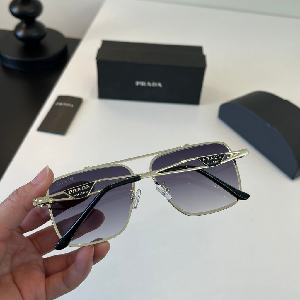 Prada Polarized Fashion Silver Lens Sunglasses for Men - 382613 - detail image 5