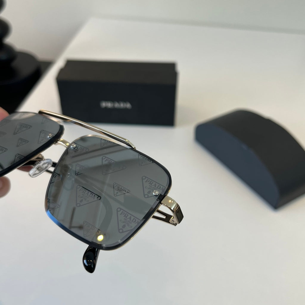 Prada Polarized Fashion Silver Lens Sunglasses for Men - 382614 - detail image 7