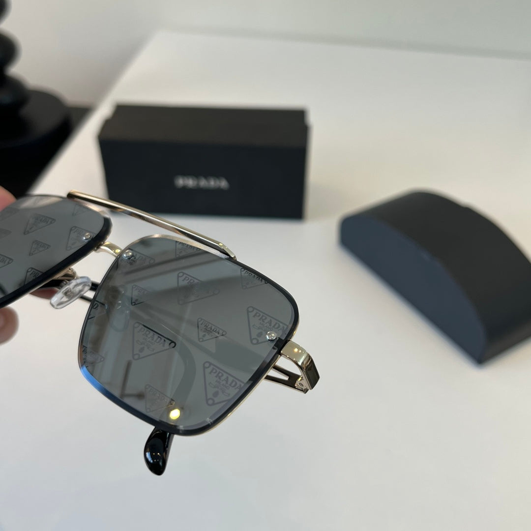 Prada Polarized Fashion Silver Lens Sunglasses for Men - 382614 - detail image 7