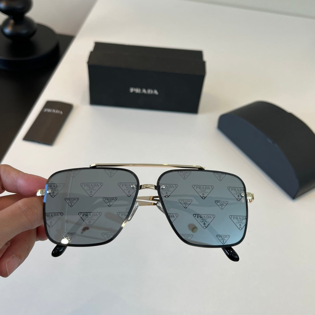 Prada Polarized Fashion Silver Lens Sunglasses for Men - 382614 - detail image 6