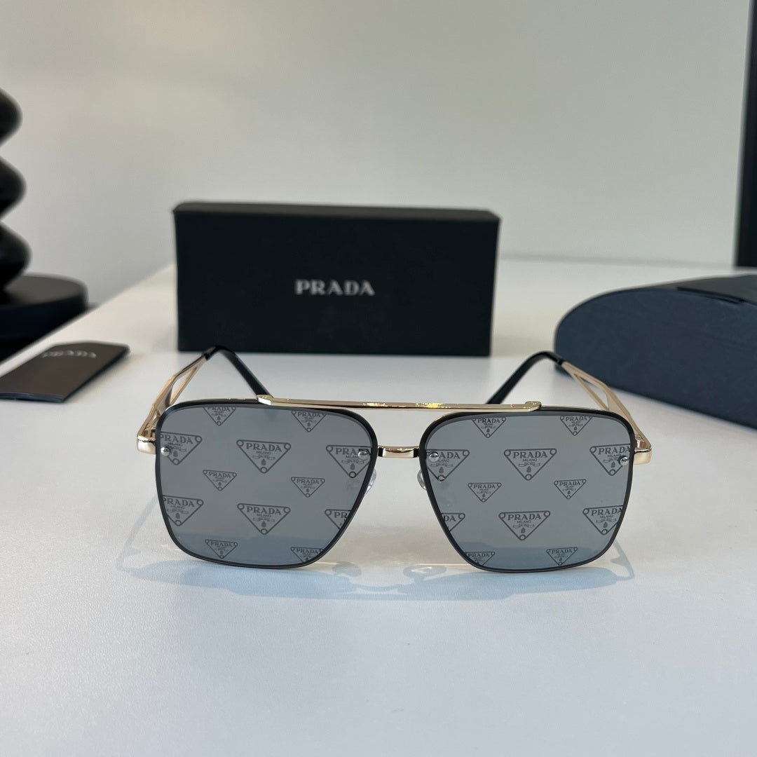 Prada Polarized Fashion Silver Lens Sunglasses for Men - 382614 - detail image 2