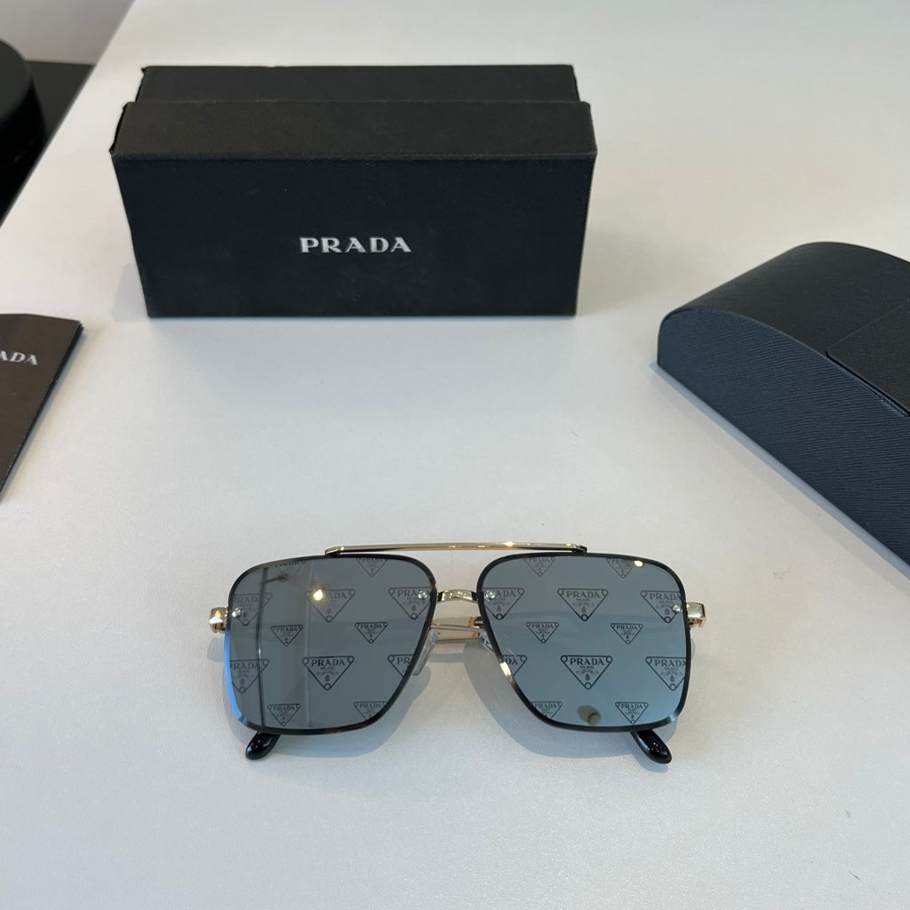 Prada Polarized Fashion Silver Lens Sunglasses for Men - 382614 - detail image 5