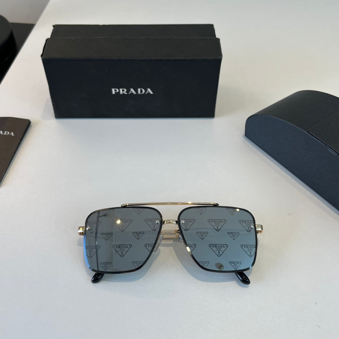 Prada Polarized Fashion Silver Lens Sunglasses for Men - 382614 - detail image 5