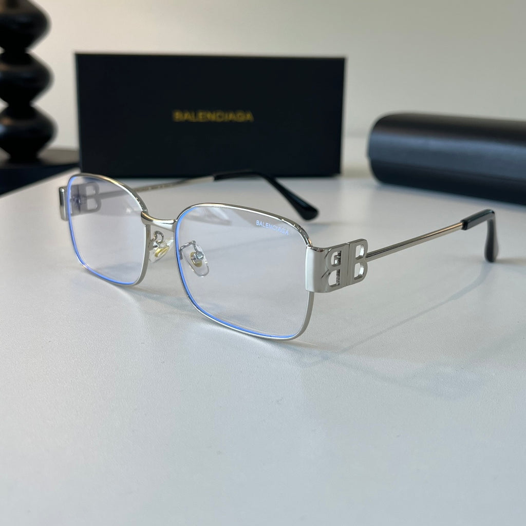 Balenciaga Rectangular Silver Lens Sunglasses for Men & Women - 358634 - detail image 3