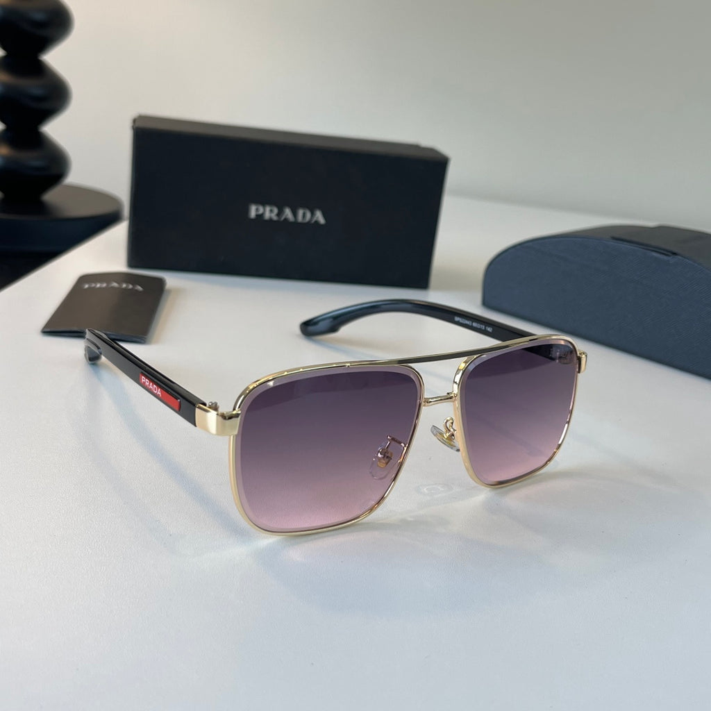 Prada Polarized Fashion Silver Lens Sunglasses for Men - 358366