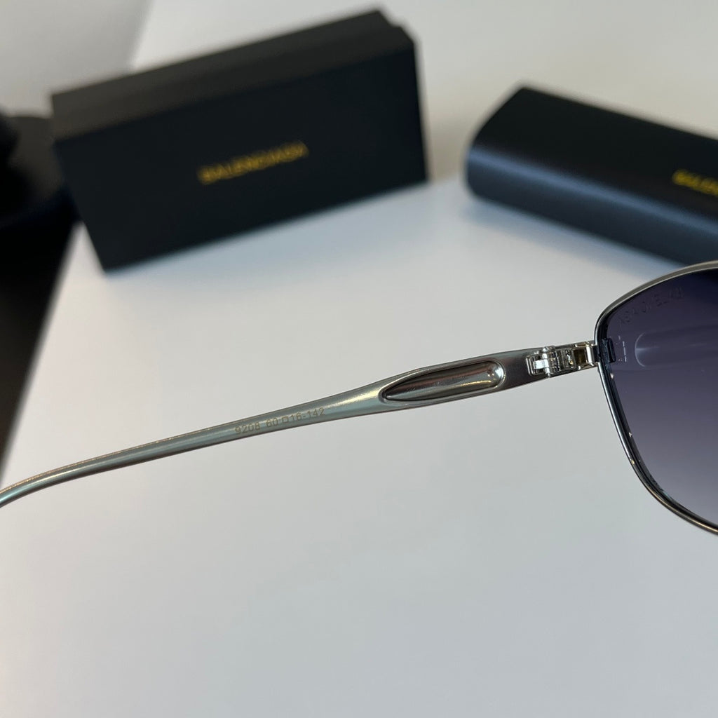 Balenciaga Rectangular Silver Lens Sunglasses for Men & Women - 466030 - detail image 8