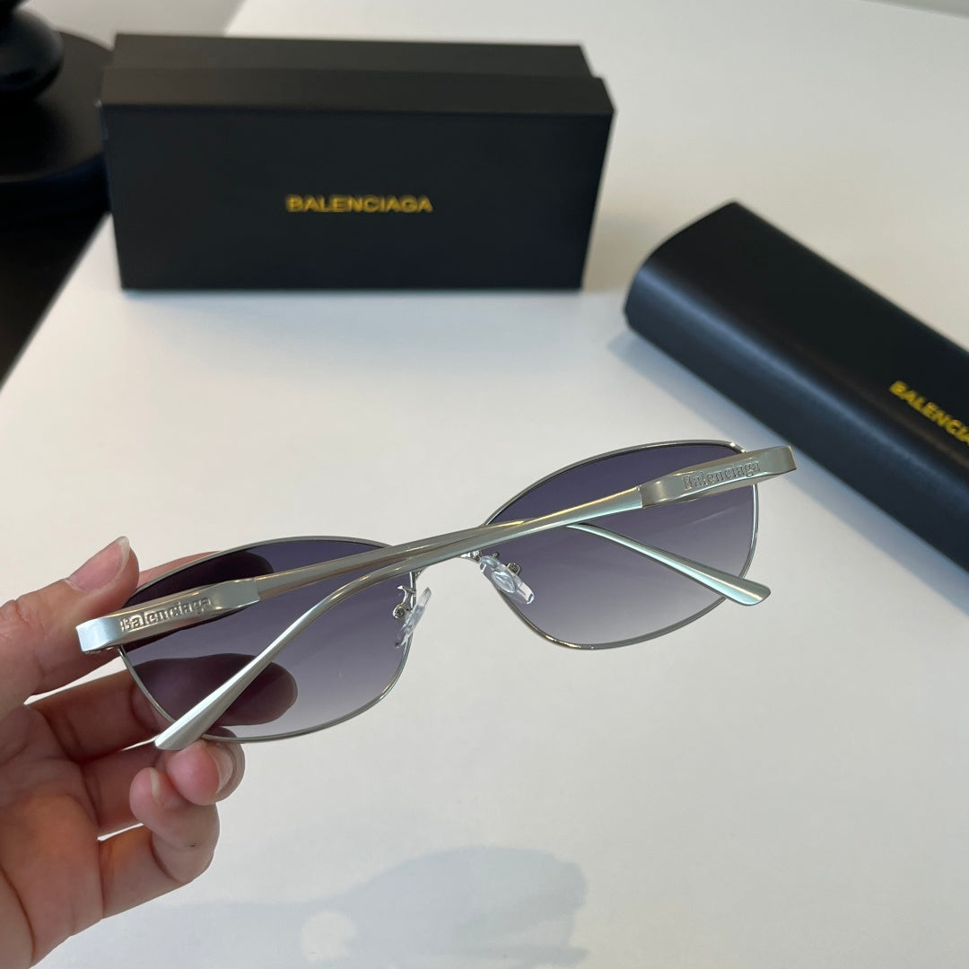 Balenciaga Rectangular Silver Lens Sunglasses for Men & Women - 358636 - detail image 7