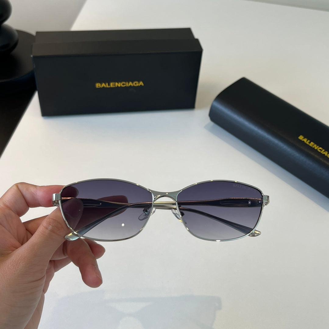 Balenciaga Rectangular Silver Lens Sunglasses for Men & Women - 358636 - detail image 5