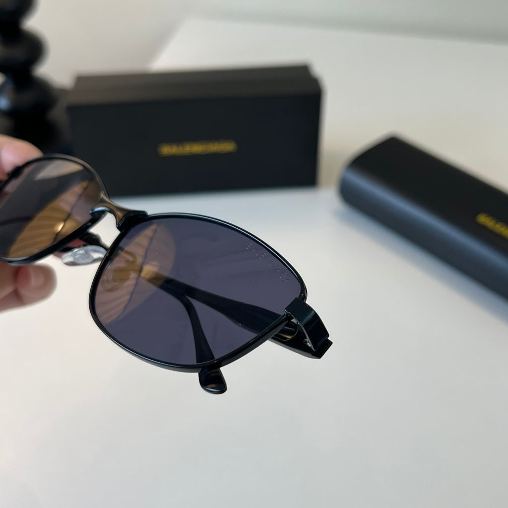 Balenciaga Rectangular Blue Lens Sunglasses for Men & Women - detail image 6