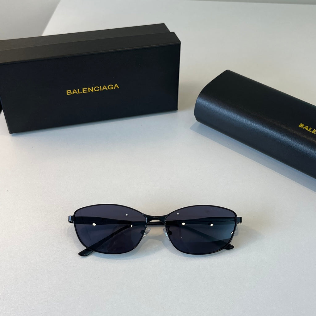 Balenciaga Rectangular Blue Lens Sunglasses for Men & Women - detail image 4