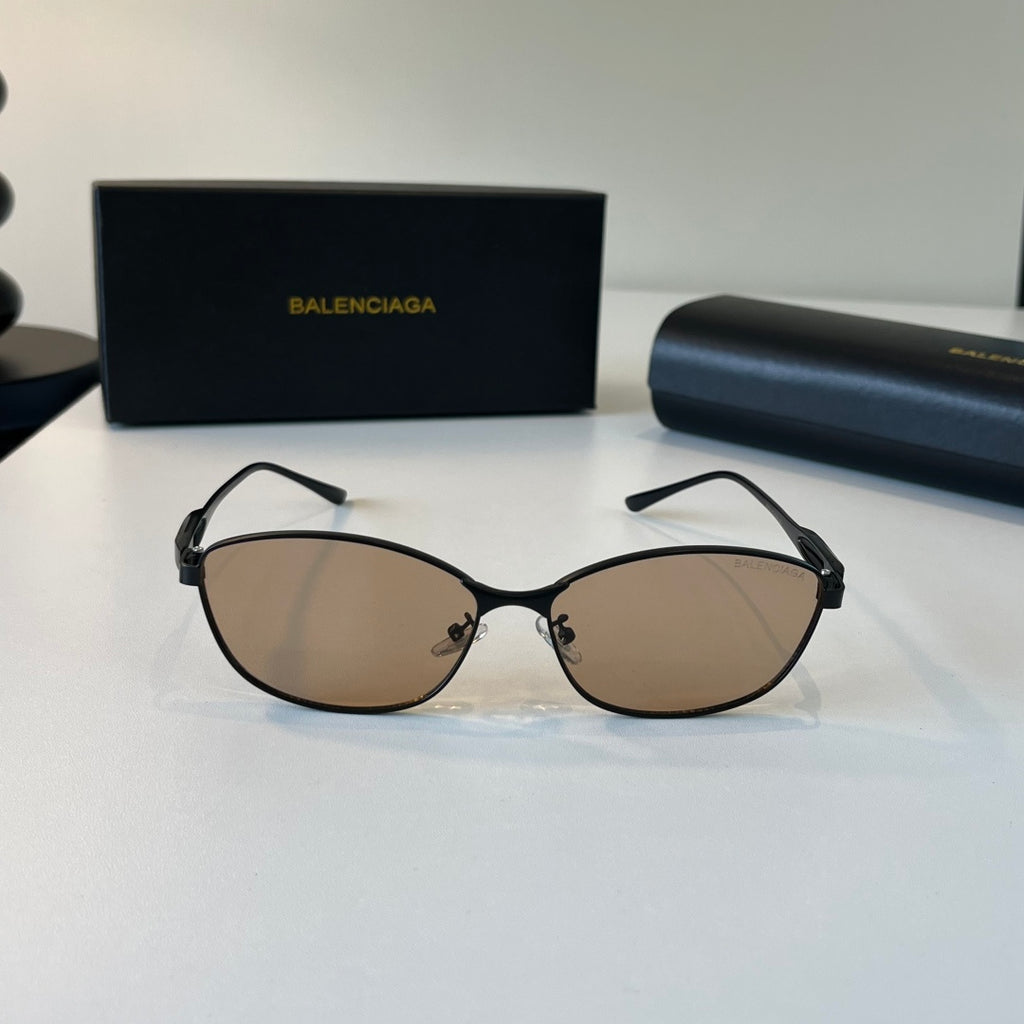 Balenciaga Rectangular Brown Lens Sunglasses for Men & Women - 358638 - detail image 2