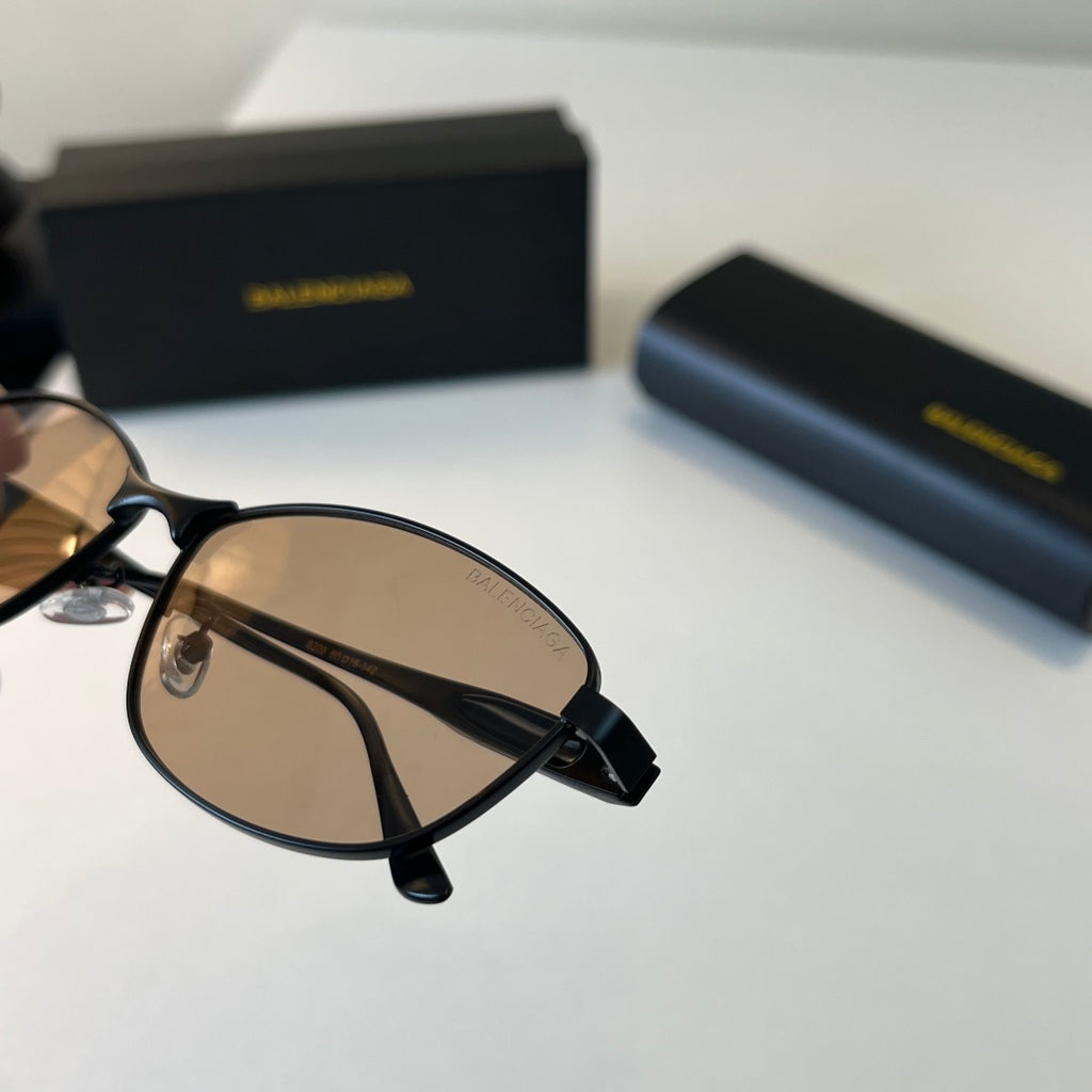 Balenciaga Rectangular Brown Lens Sunglasses for Men & Women - 358638 - detail image 6
