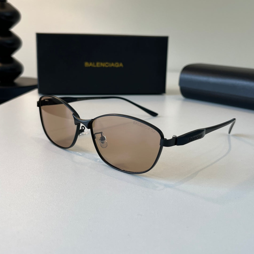Balenciaga Rectangular Brown Lens Sunglasses for Men & Women - 358638 - detail image 3
