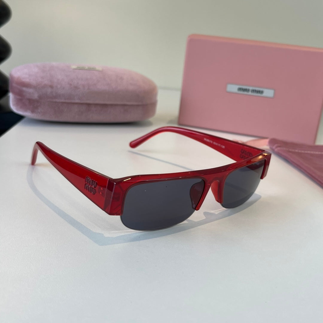 Miu Miu Fashion Red Lens Sunglasses for Men & Women - 382968