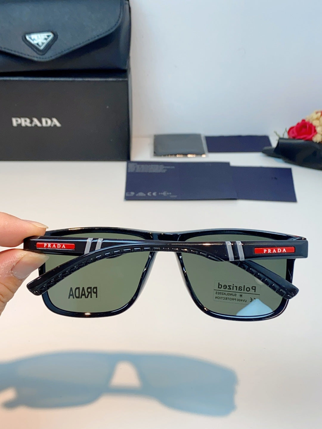 Prada Polarized Fashion Gray Lens Sunglasses for Men - 358449 - detail image 5
