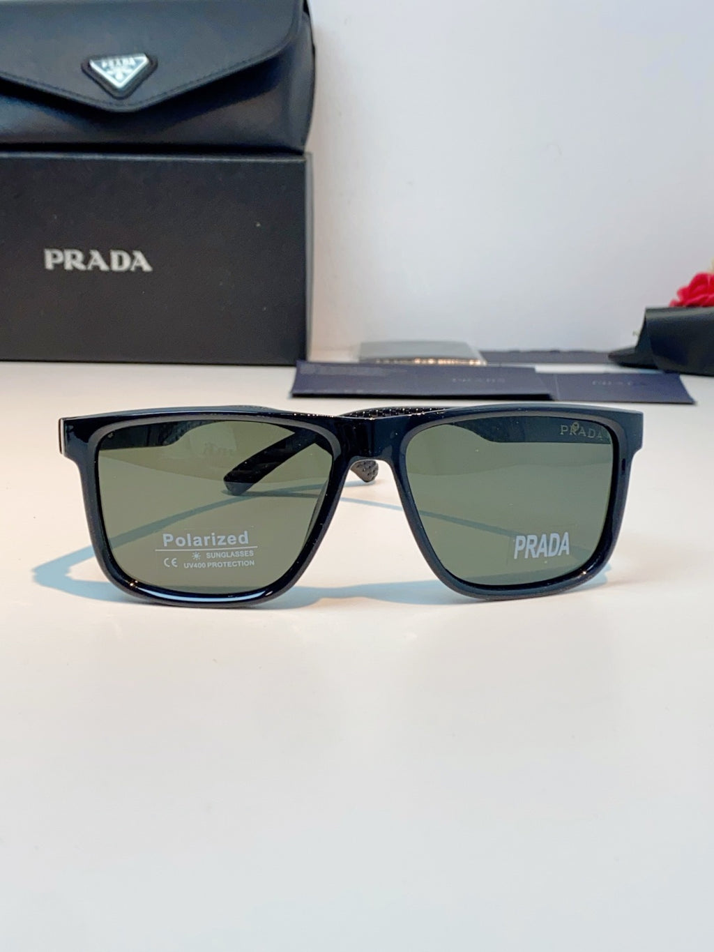 Prada Polarized Fashion Gray Lens Sunglasses for Men - 358449 - detail image 2