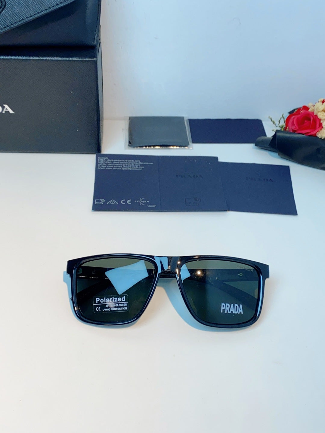 Prada Polarized Fashion Gray Lens Sunglasses for Men - 358449 - detail image 10