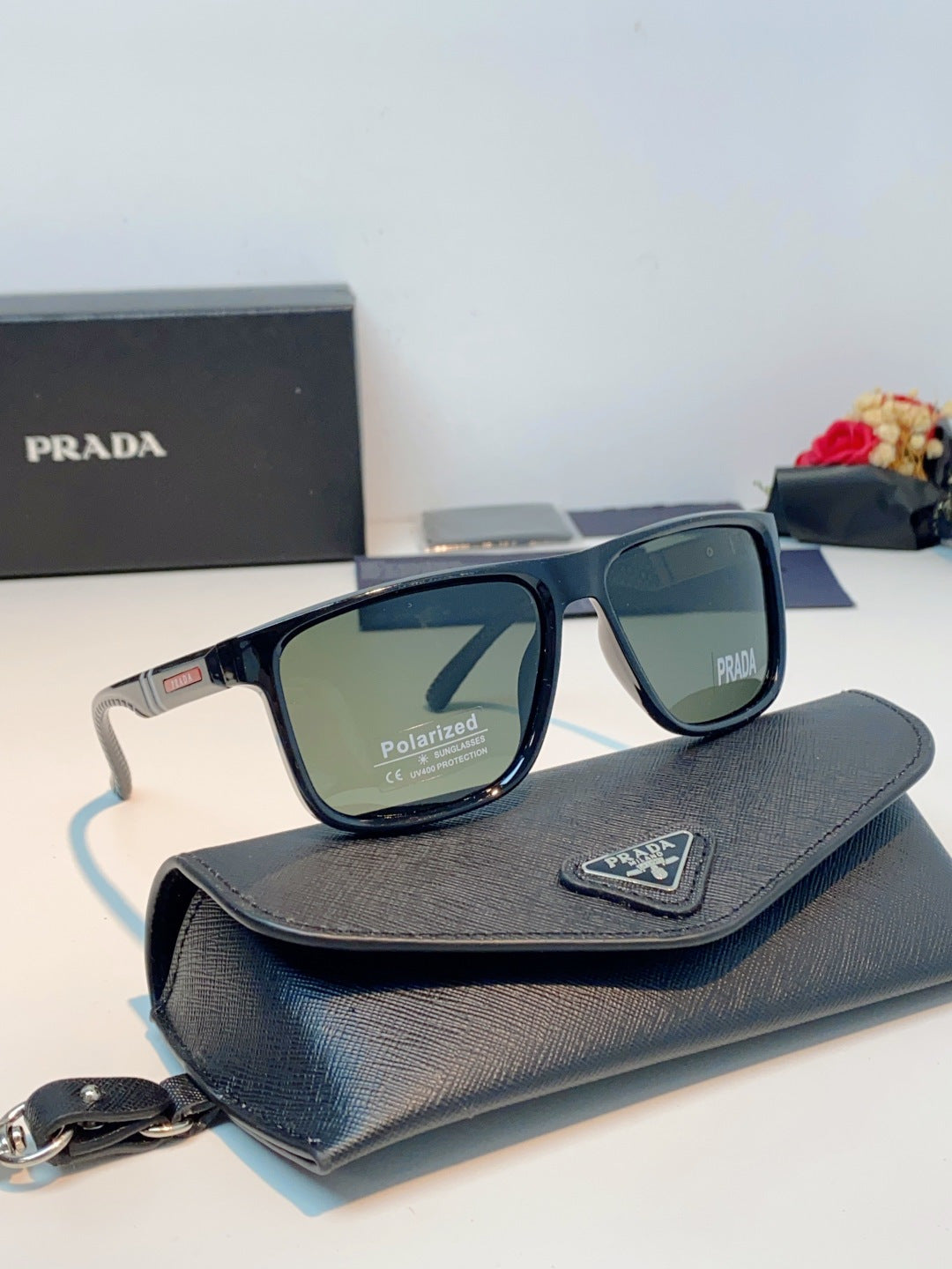 Prada Polarized Fashion Gray Lens Sunglasses for Men - 358449 - detail image 11
