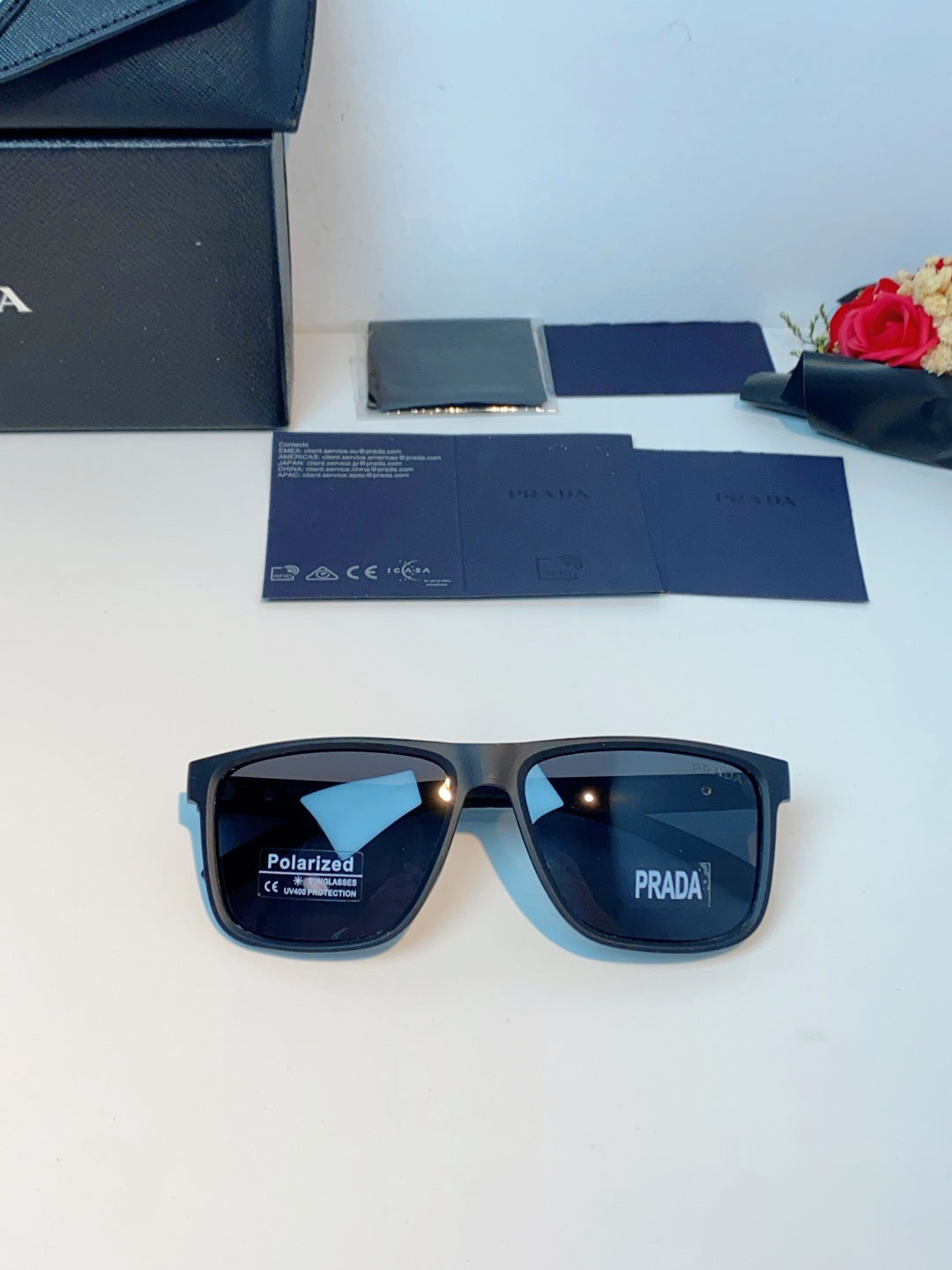 Prada Polarized Fashion Gray Lens Sunglasses for Men - 358451 - detail image 10