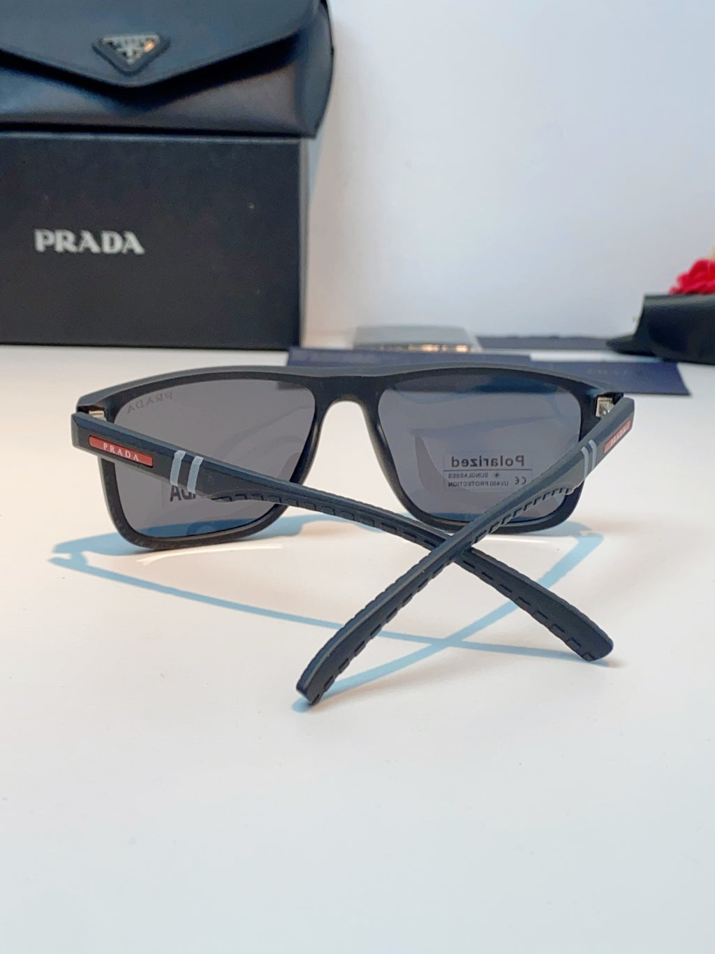 Prada Polarized Fashion Gray Lens Sunglasses for Men - 358451 - detail image 3