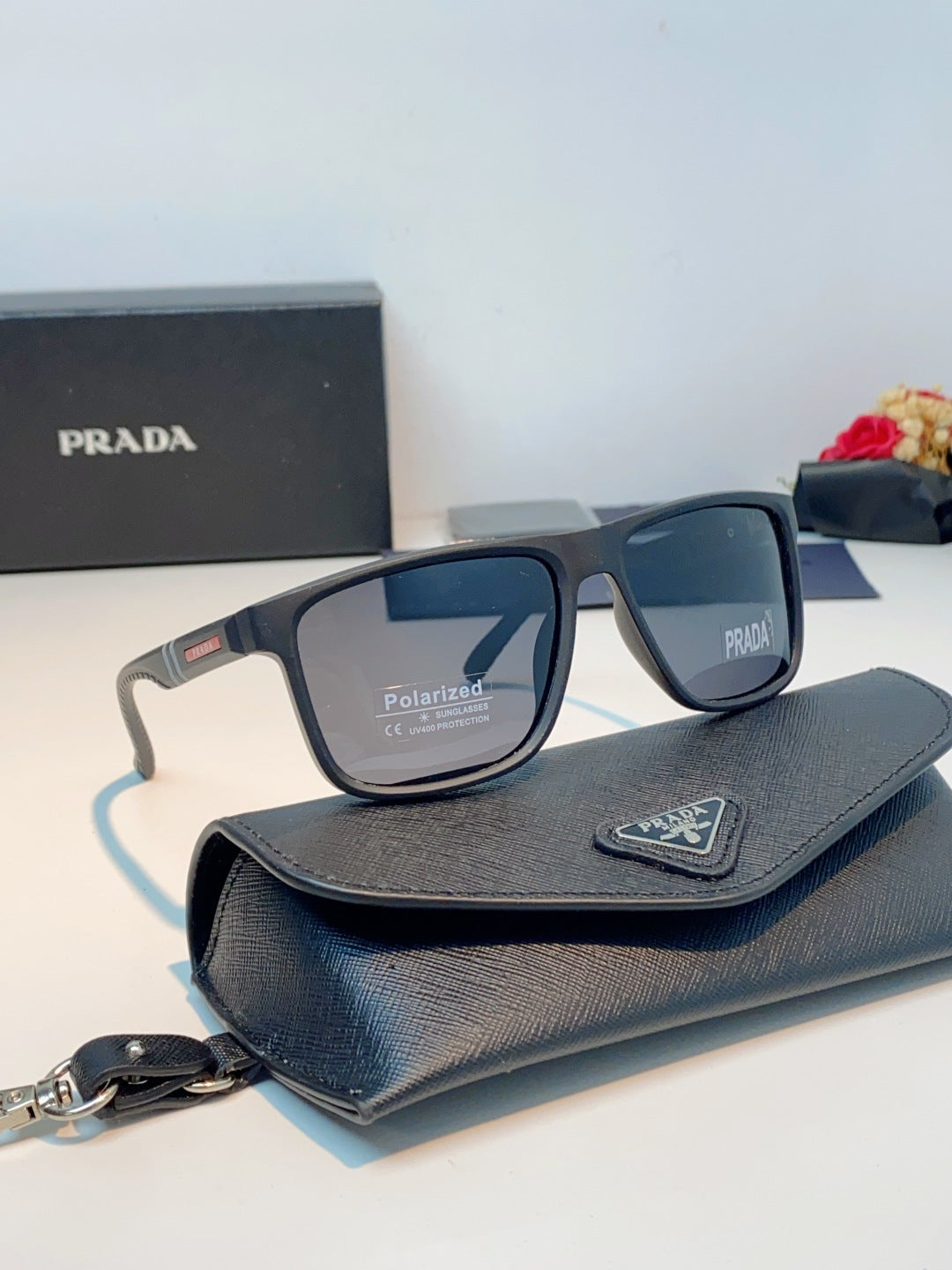 Prada Polarized Fashion Gray Lens Sunglasses for Men - 358451 - detail image 11