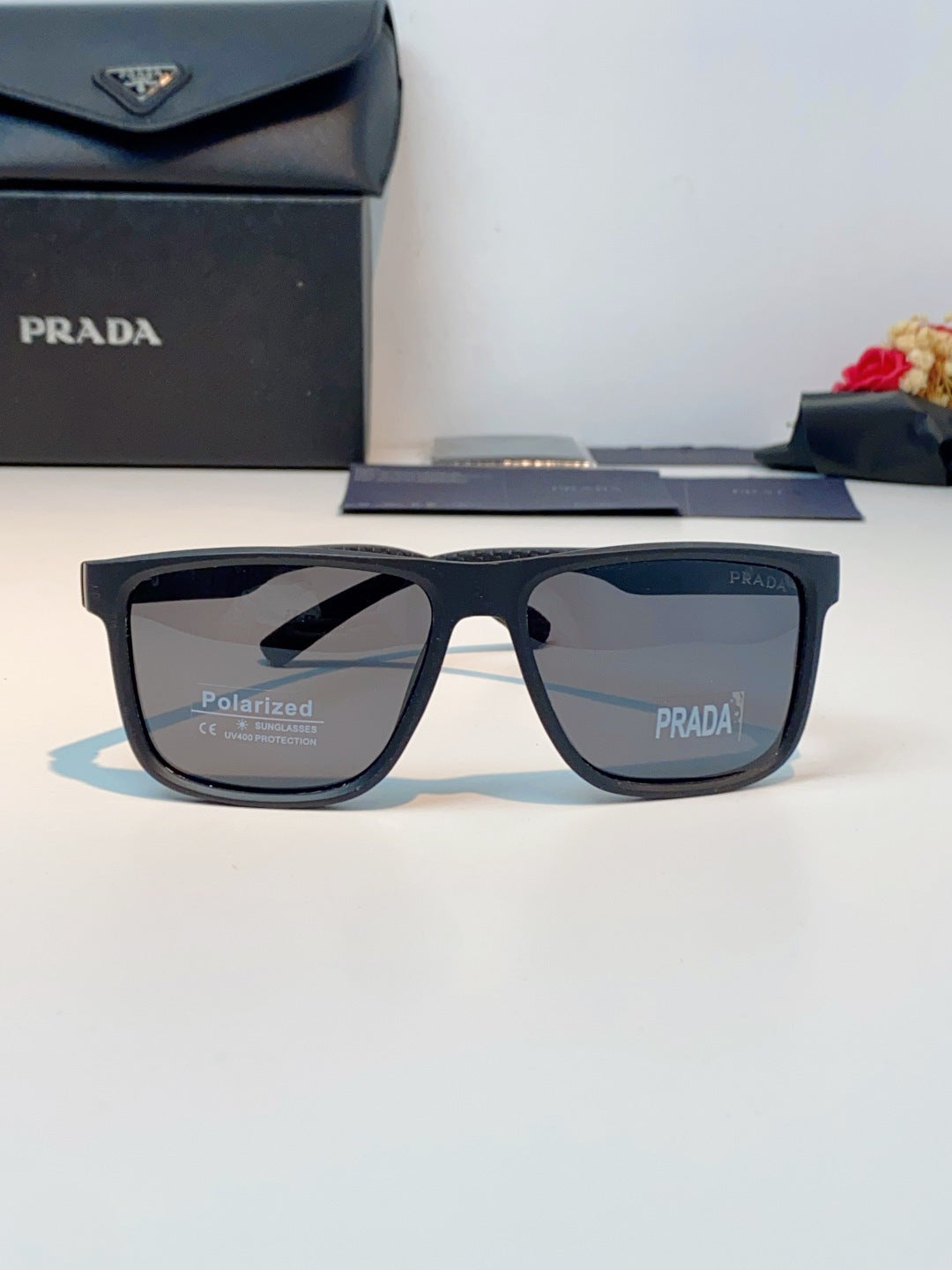 Prada Polarized Fashion Gray Lens Sunglasses for Men - 358451 - detail image 2