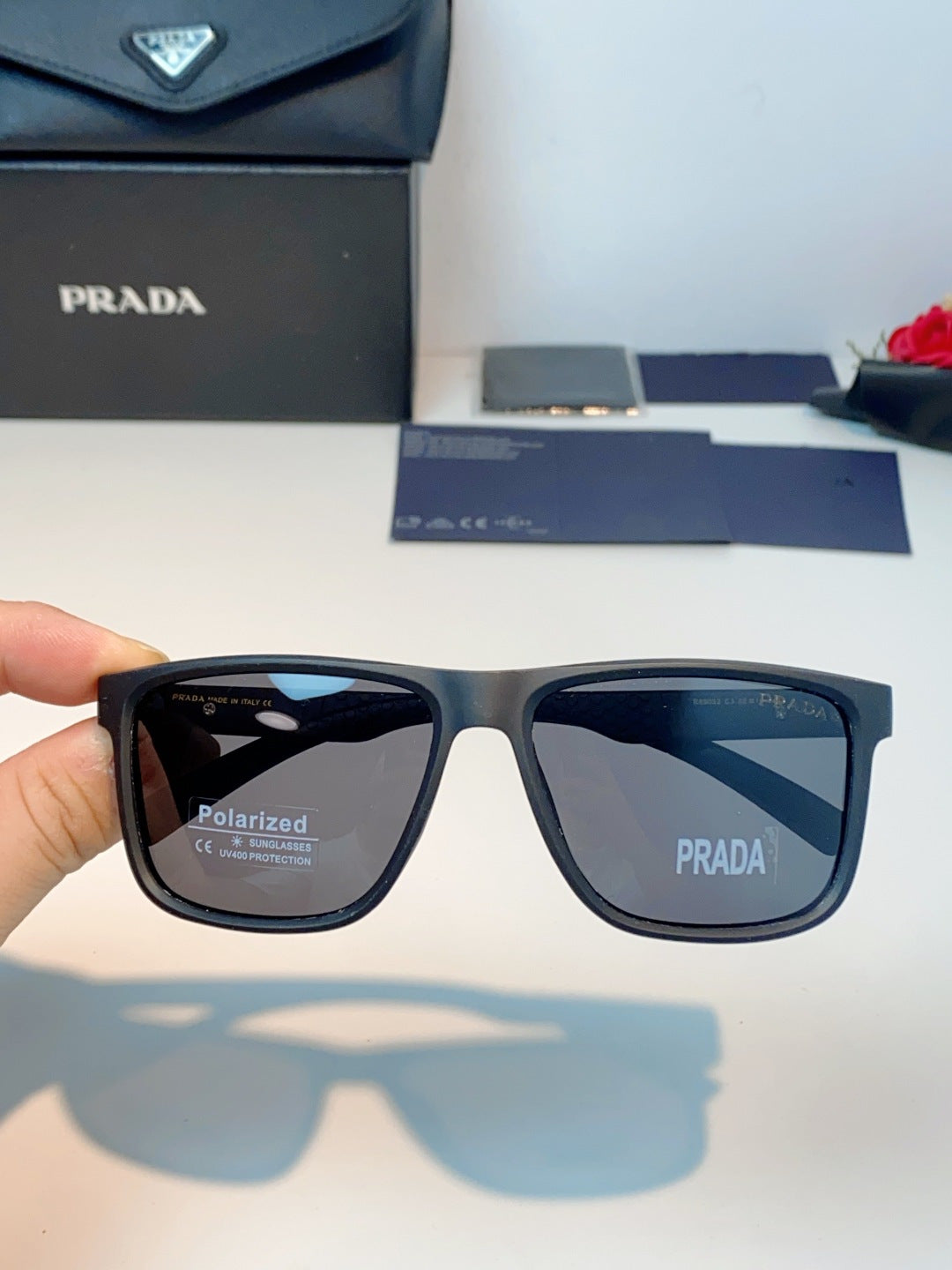Prada Polarized Fashion Gray Lens Sunglasses for Men - 358451 - detail image 4