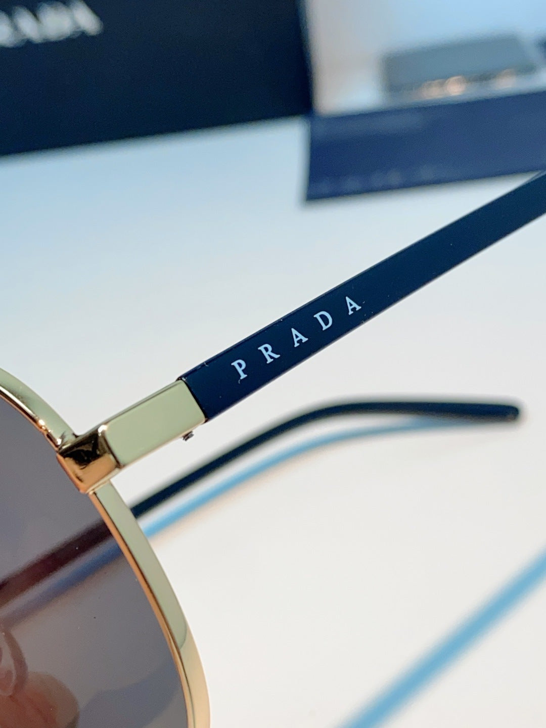 Prada Polarized Metal Aviator Gray Lens Sunglasses for Men & Women - 358457 - detail image 8