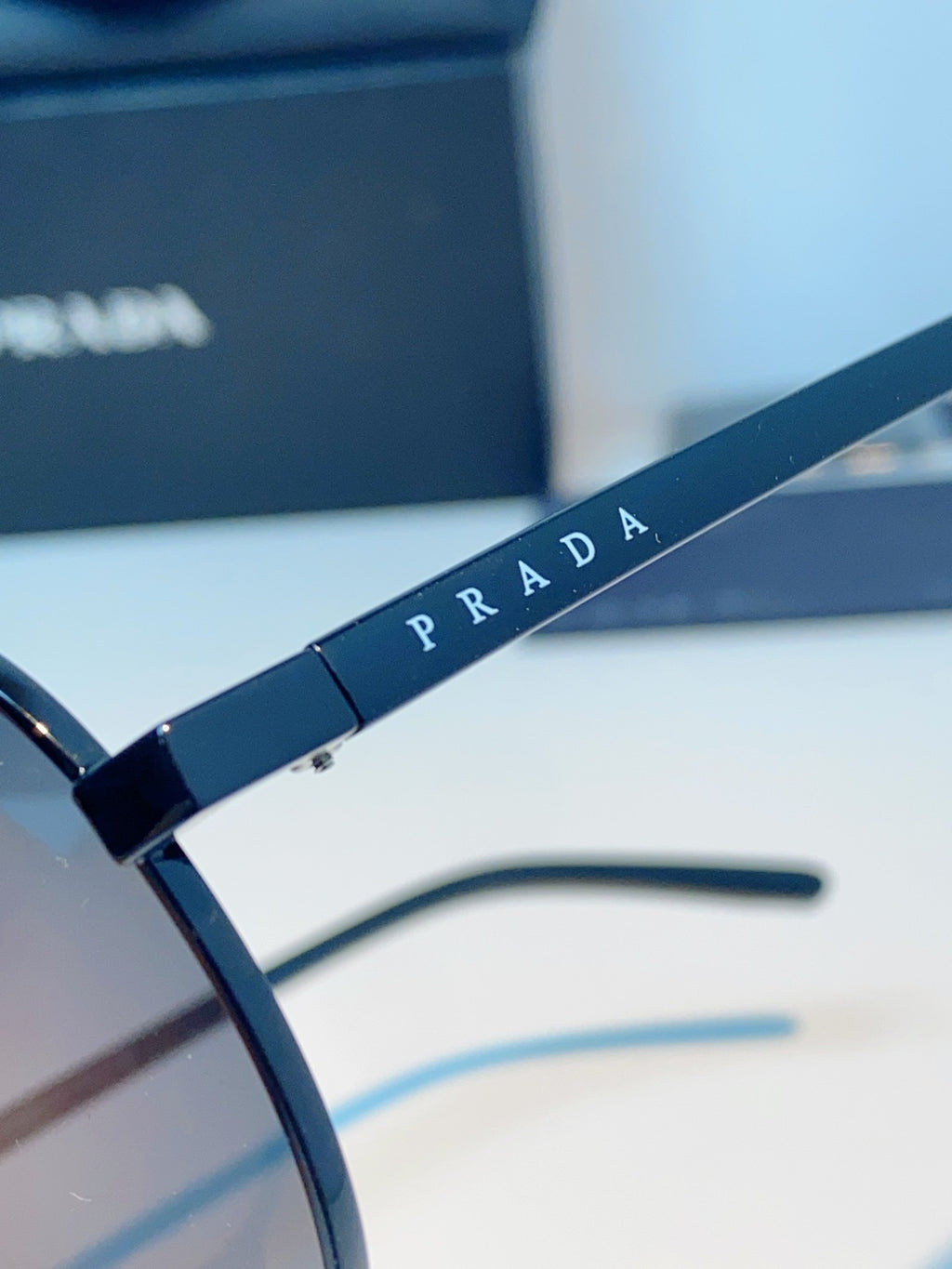 Prada Polarized Metal Aviator Gray Lens Sunglasses for Men & Women - detail image 8