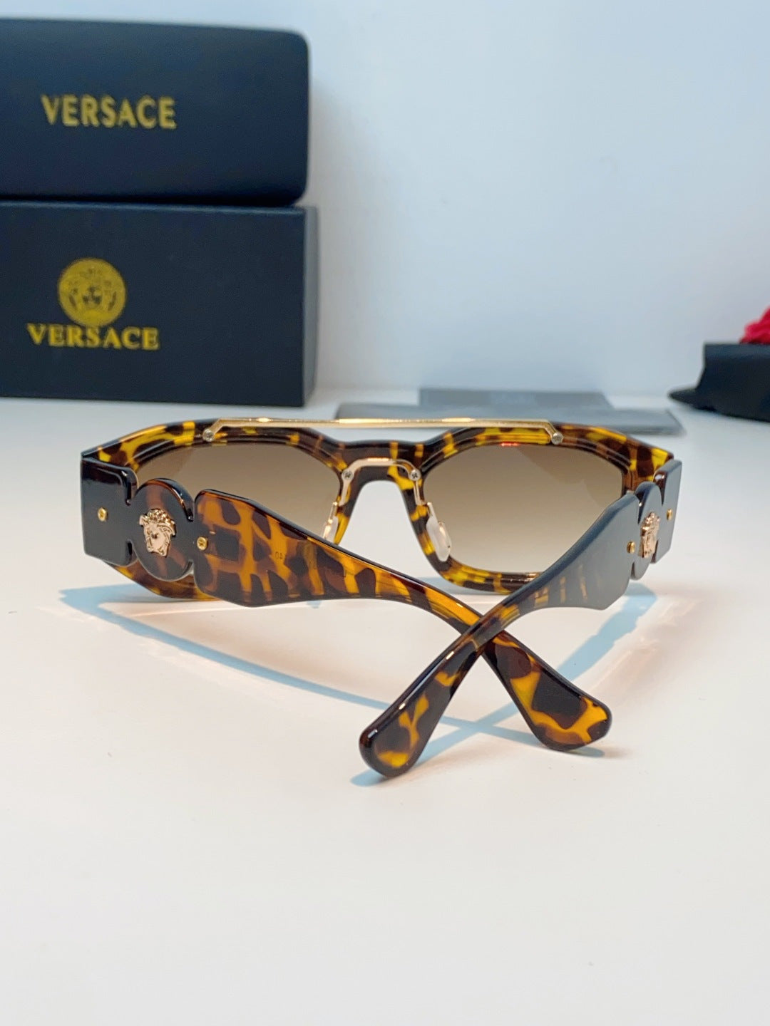 Versace Metal Fashion Brown Lens Sunglasses for Men & Women - detail image 3