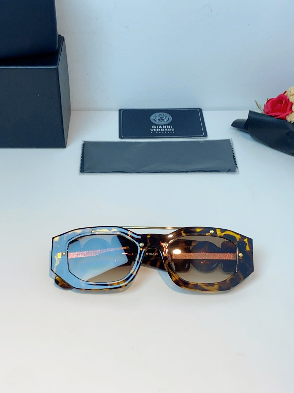 Versace Metal Fashion Brown Lens Sunglasses for Men & Women - detail image 10