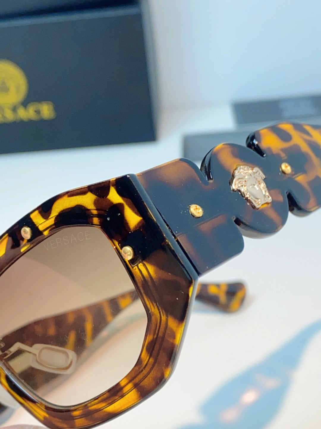 Versace Metal Fashion Brown Lens Sunglasses for Men & Women - detail image 8