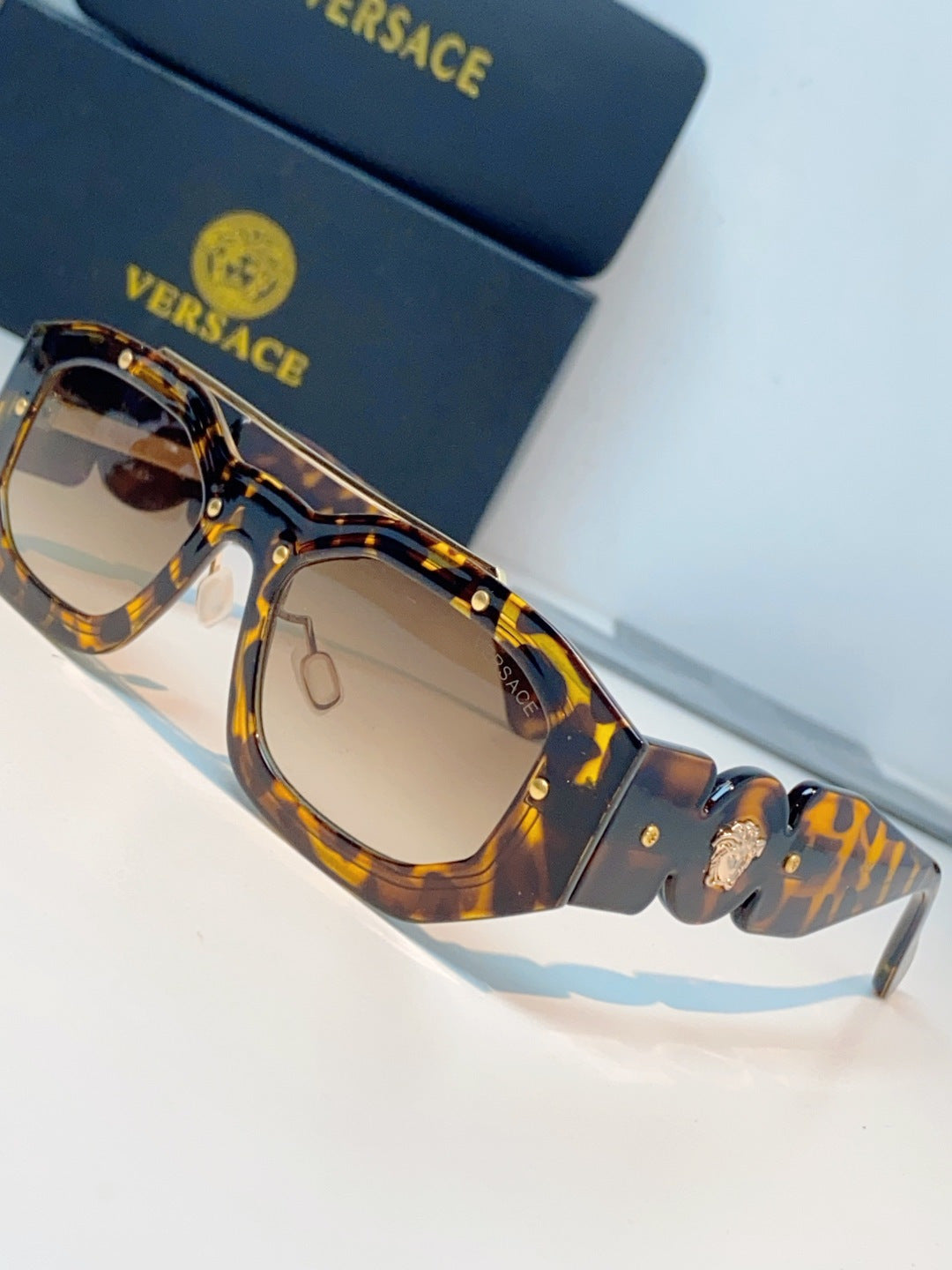 Versace Metal Fashion Brown Lens Sunglasses for Men & Women - detail image 7