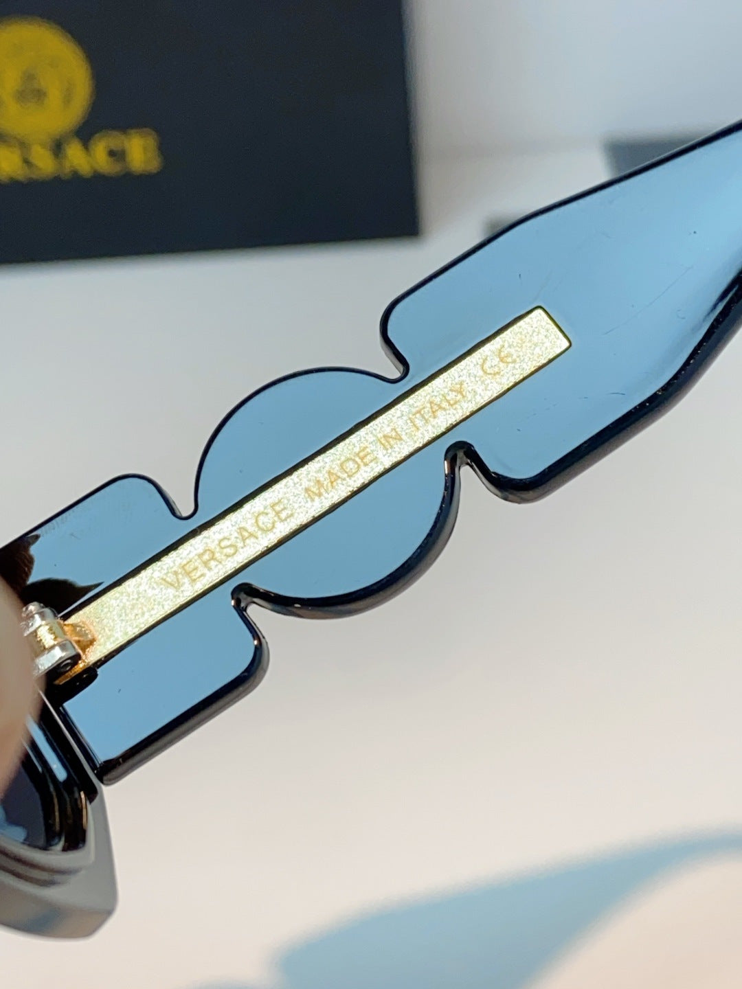 Versace Metal Fashion Black Lens Sunglasses for Men & Women - detail image 9