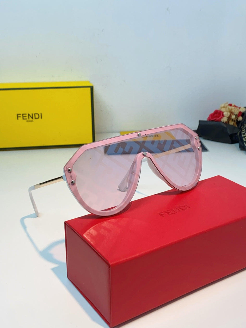 Fendi Lightweight Rimless Silver Lens Sunglasses for Men & Women - 358760 - detail image 9