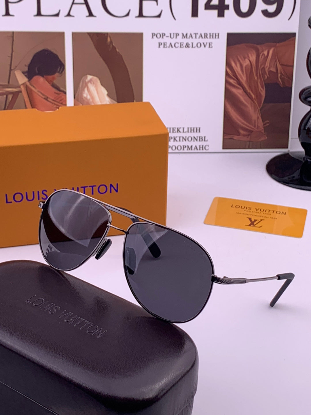 Louis Vuitton L180665 Aviator Orange Lens Sunglasses for Men & Women - detail image 3