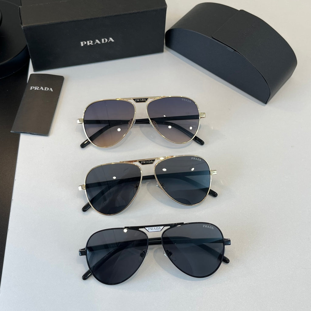 Prada Metal Aviator Silver Lens Sunglasses for Men & Women - 358364 - detail image 11