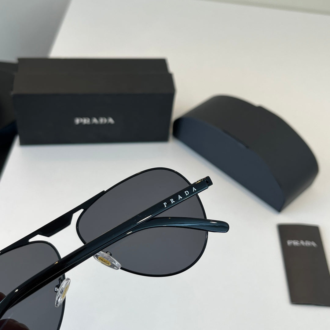 Prada Metal Aviator Black Lens Sunglasses for Men & Women - 358363 - detail image 7