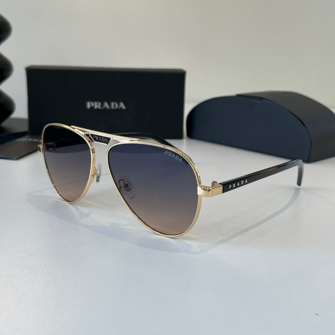 Prada Metal Aviator Silver Lens Sunglasses for Men & Women - 358364 - detail image 3