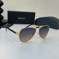 Prada Metal Aviator Silver Lens Sunglasses for Men & Women - 382572