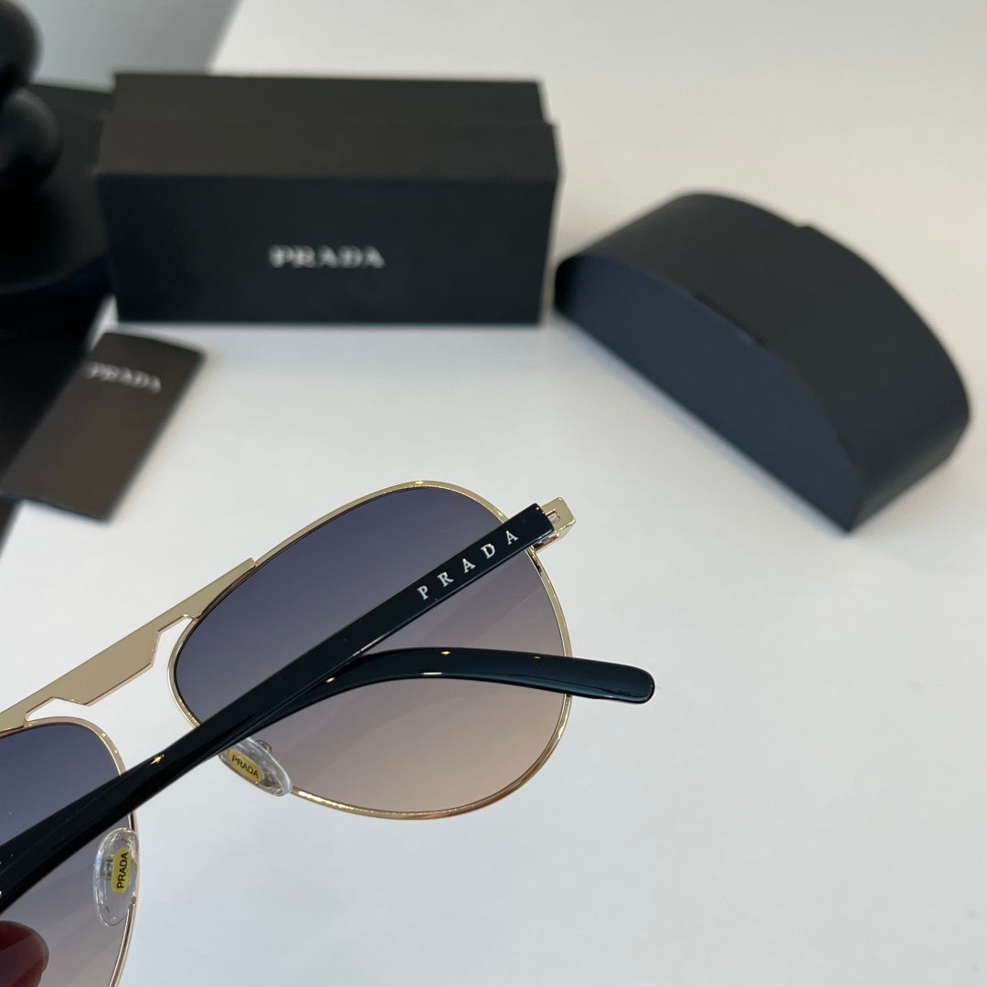 Prada Metal Aviator Silver Lens Sunglasses for Men & Women - 358364 - detail image 7