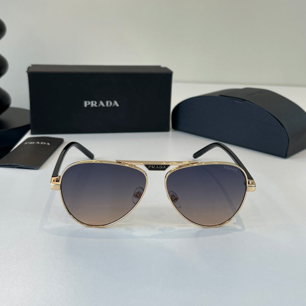 Prada Metal Aviator Silver Lens Sunglasses for Men & Women - 358364 - detail image 2
