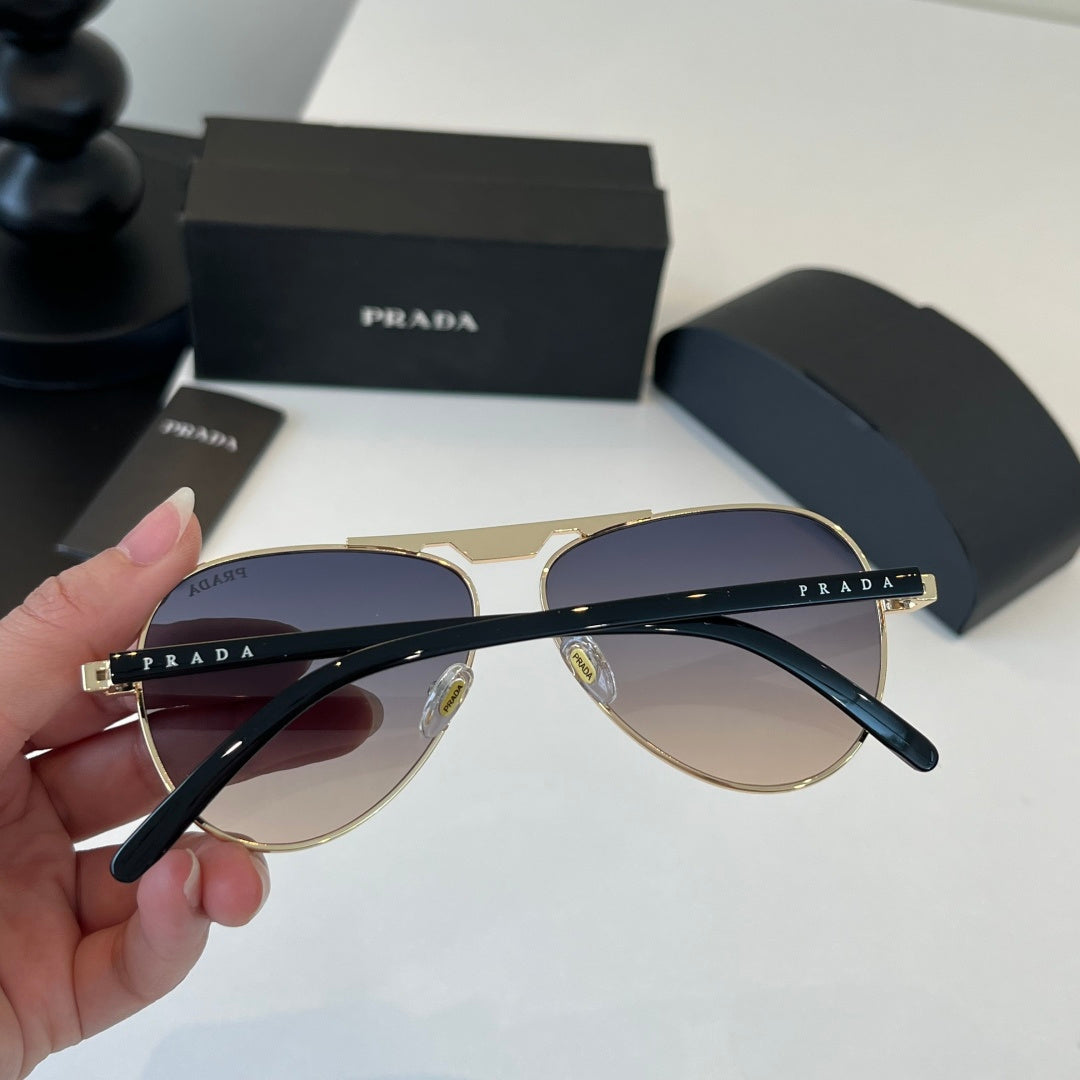 Prada Metal Aviator Silver Lens Sunglasses for Men & Women - 382572 - detail image 8