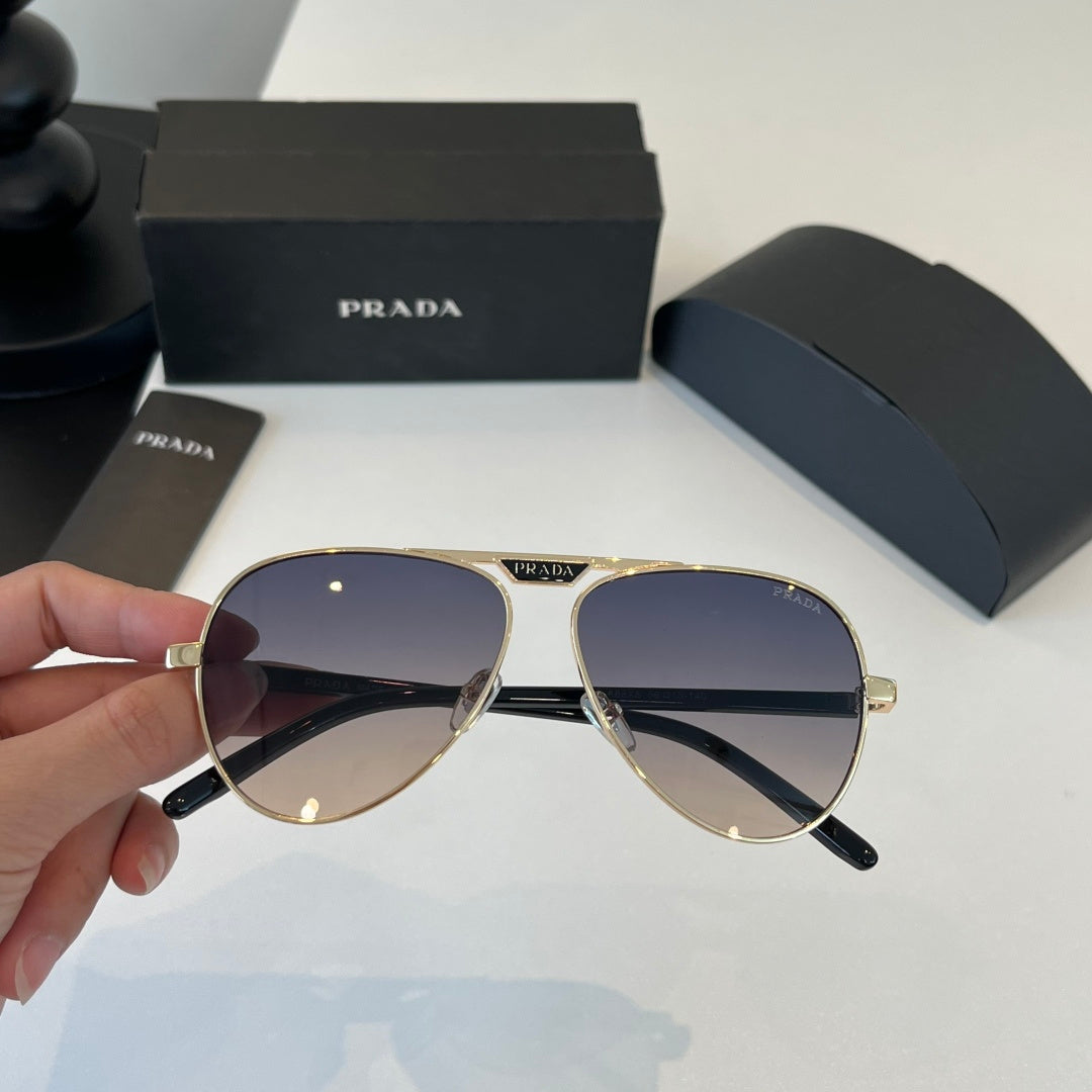 Prada Metal Aviator Silver Lens Sunglasses for Men & Women - 382572 - detail image 5