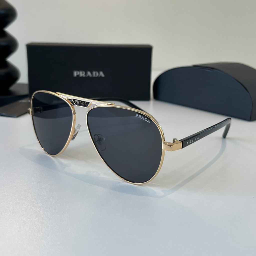 Prada Metal Aviator Silver Lens Sunglasses for Men & Women - 382573 - detail image 3