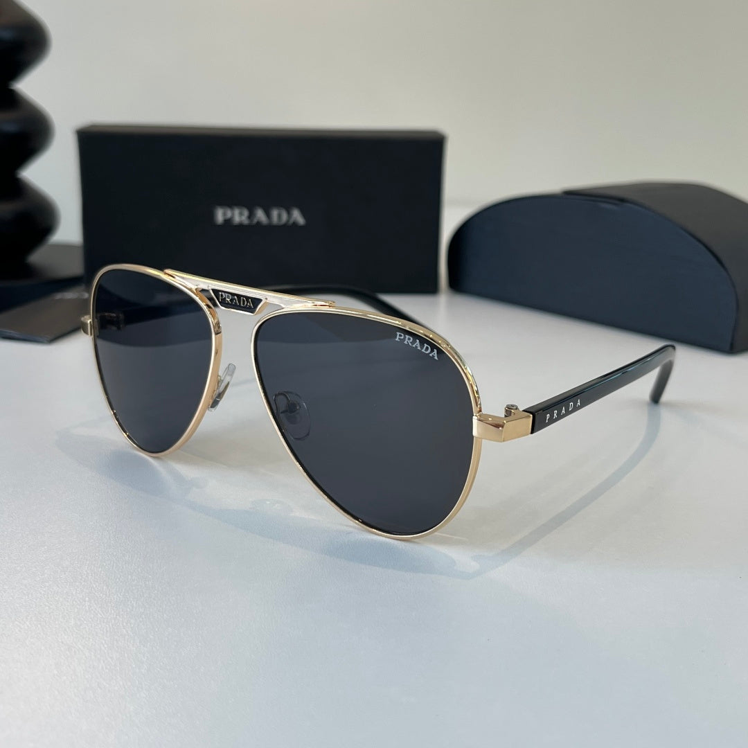Prada Metal Aviator Silver Lens Sunglasses for Men & Women - 358365 - detail image 3