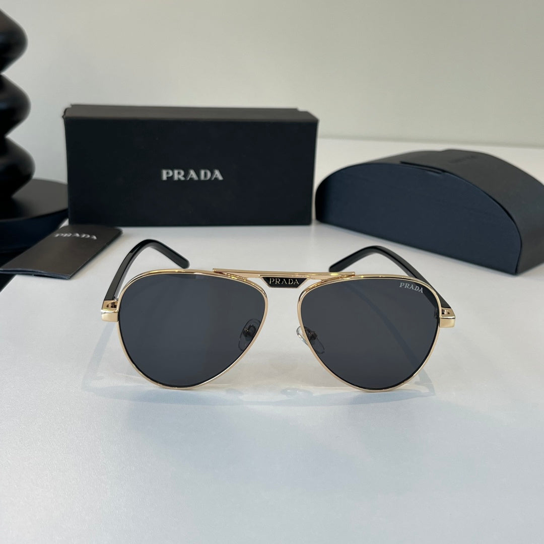 Prada Metal Aviator Silver Lens Sunglasses for Men & Women - 358365 - detail image 2