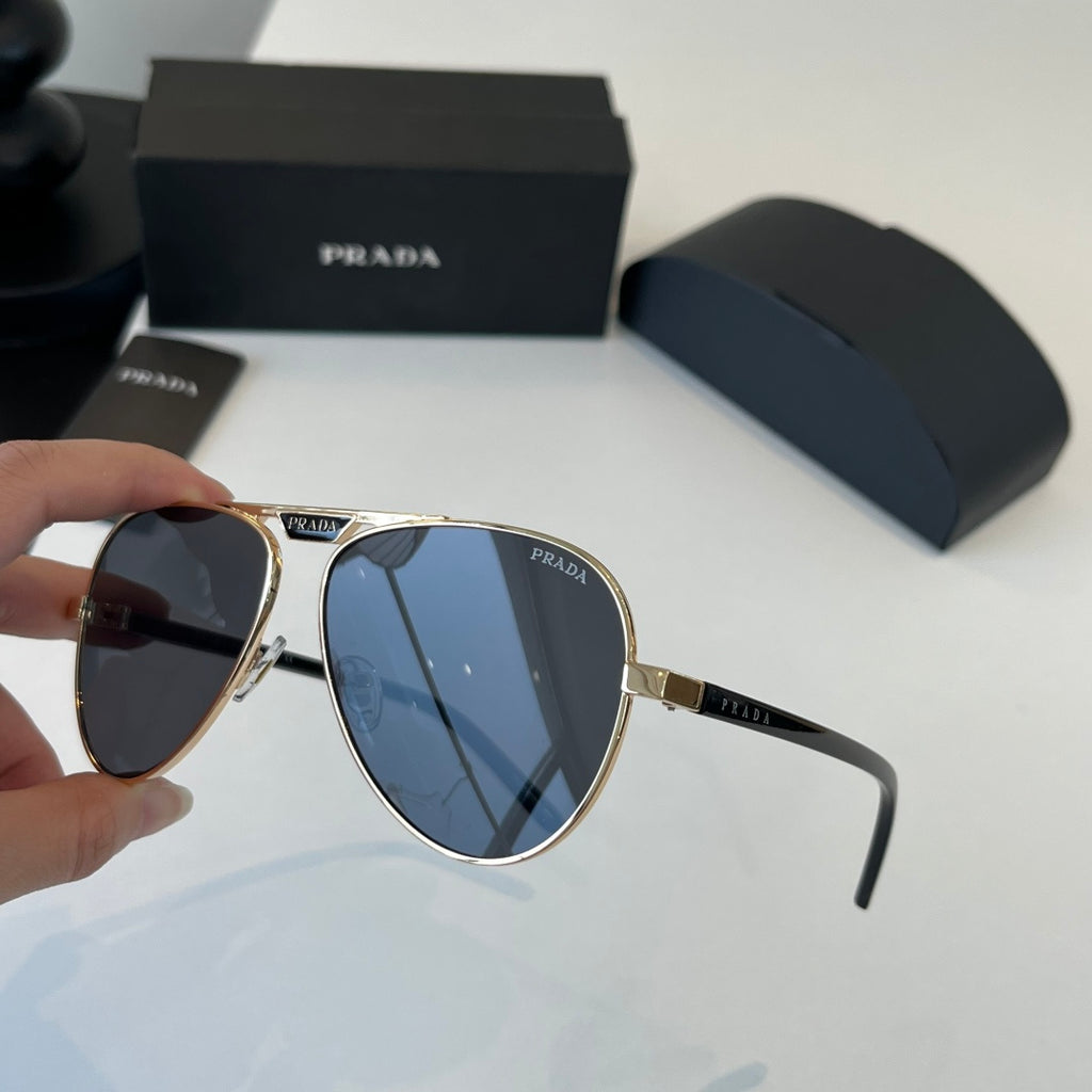 Prada Metal Aviator Silver Lens Sunglasses for Men & Women - 382573 - detail image 4